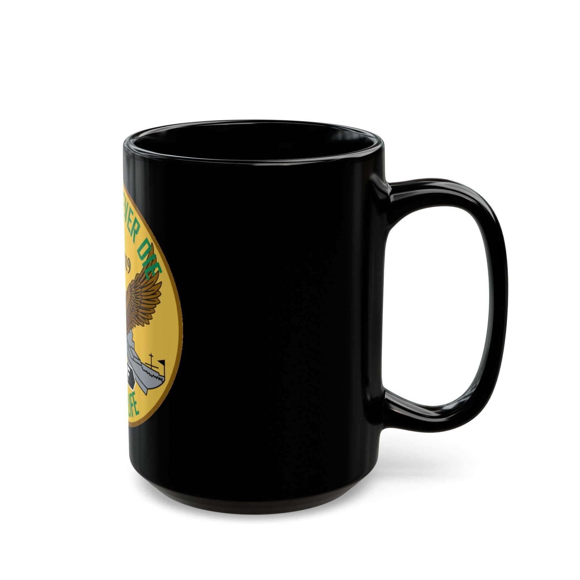 USN LND MARF (U.S. Navy) Black Coffee Mug-The Sticker Space