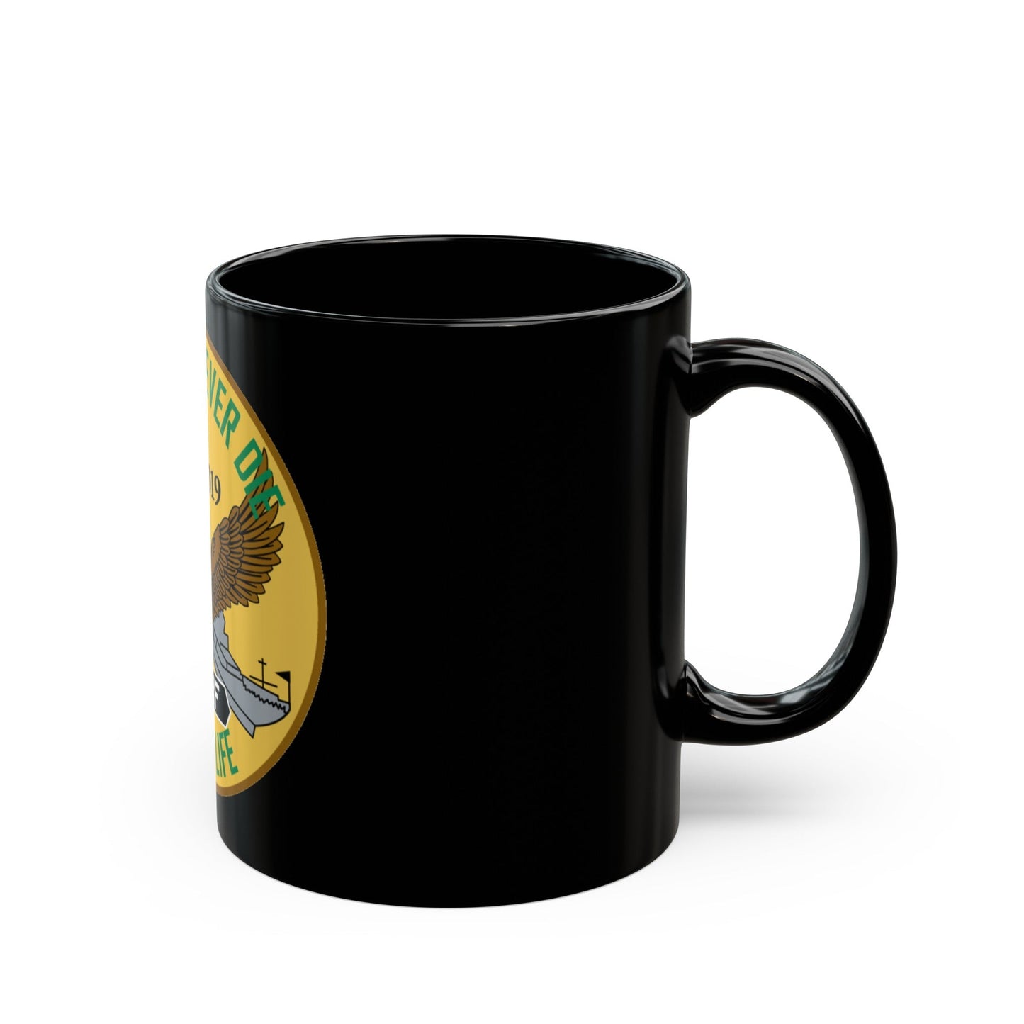 USN LND MARF (U.S. Navy) Black Coffee Mug-The Sticker Space