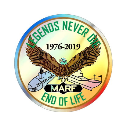 USN LND MARF (U.S. Navy) Holographic STICKER Die-Cut Vinyl Decal 3 Inch Holographic - The Sticker Space