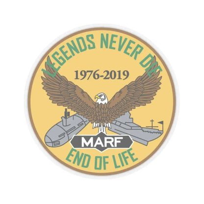 USN LND MARF (U.S. Navy) STICKER Vinyl Kiss-Cut Decal 6 Inch Transparent - The Sticker Space