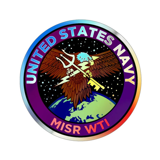 USN MISR WTI (U.S. Navy) Holographic STICKER Die-Cut Vinyl Decal 6 Inch Holographic - The Sticker Space