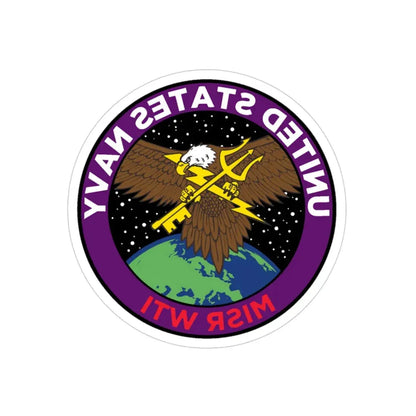 USN MISR WTI (U.S. Navy) REVERSE PRINT Transparent Die-Cut STICKER 3 Inch Die-Cut Transparent - The Sticker Space