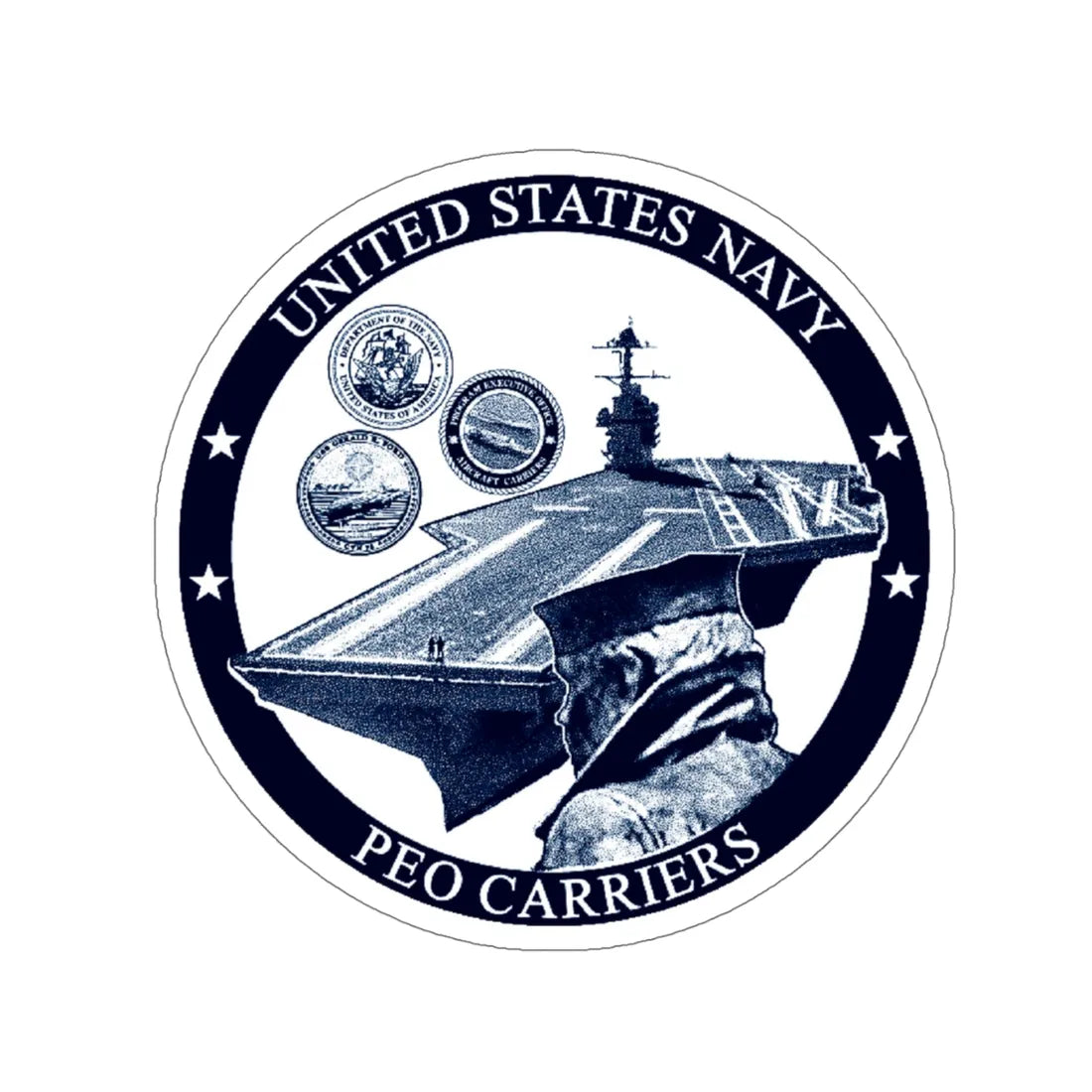 USN PEO Carriers (U.S. Navy) STICKER Vinyl Die-Cut Decal 5 Inch - The Sticker Space