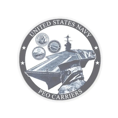 USN PEO Carriers (U.S. Navy) STICKER Vinyl Kiss-Cut Decal 4 Inch Transparent - The Sticker Space