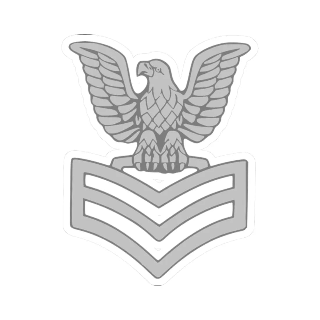 USN PO1 collar device (United States) (Military Rank) STICKER Vinyl Kiss-Cut Decal 2 Inch White - The Sticker Space