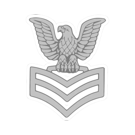 USN PO1 collar device (United States) (Military Rank) STICKER Vinyl Kiss-Cut Decal 2 Inch White - The Sticker Space