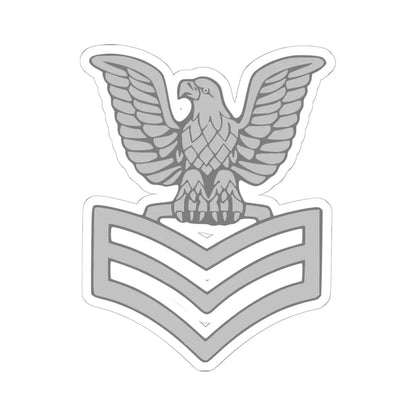 USN PO1 collar device (United States) (Military Rank) STICKER Vinyl Kiss-Cut Decal 6 Inch White - The Sticker Space