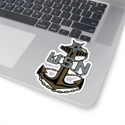 USN SCPO cap badge (United States) (Military Rank) STICKER Vinyl Kiss-Cut Decal - The Sticker Space
