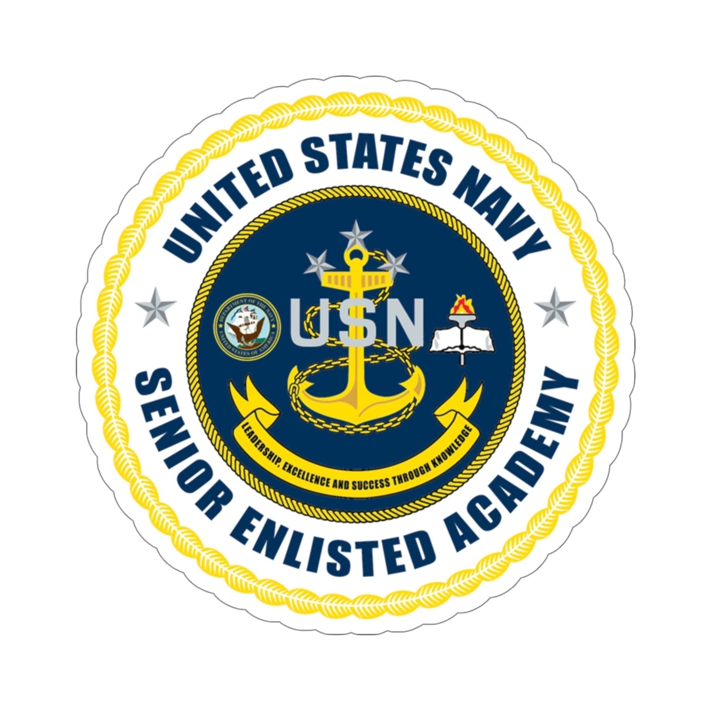 USN Senior Enlisted Academy NEW (U.S. Navy) STICKER Vinyl Die-Cut Decal-5 Inch-The Sticker Space