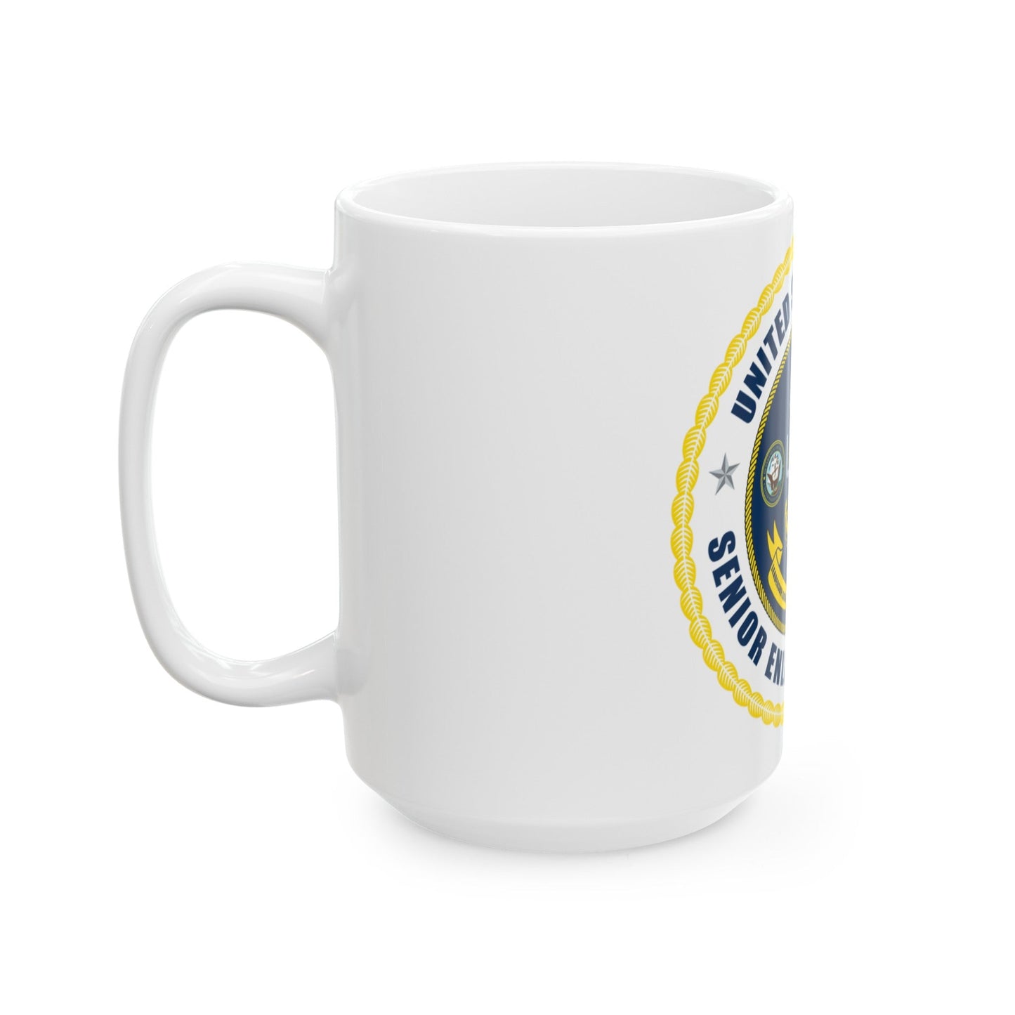 USN Senior Enlisted Academy NEW (U.S. Navy) White Coffee Mug-The Sticker Space