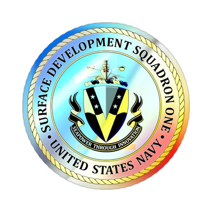 USN Surface Development Squadron One (U.S. Navy) Holographic STICKER Die-Cut Vinyl Decal-2 Inch-The Sticker Space
