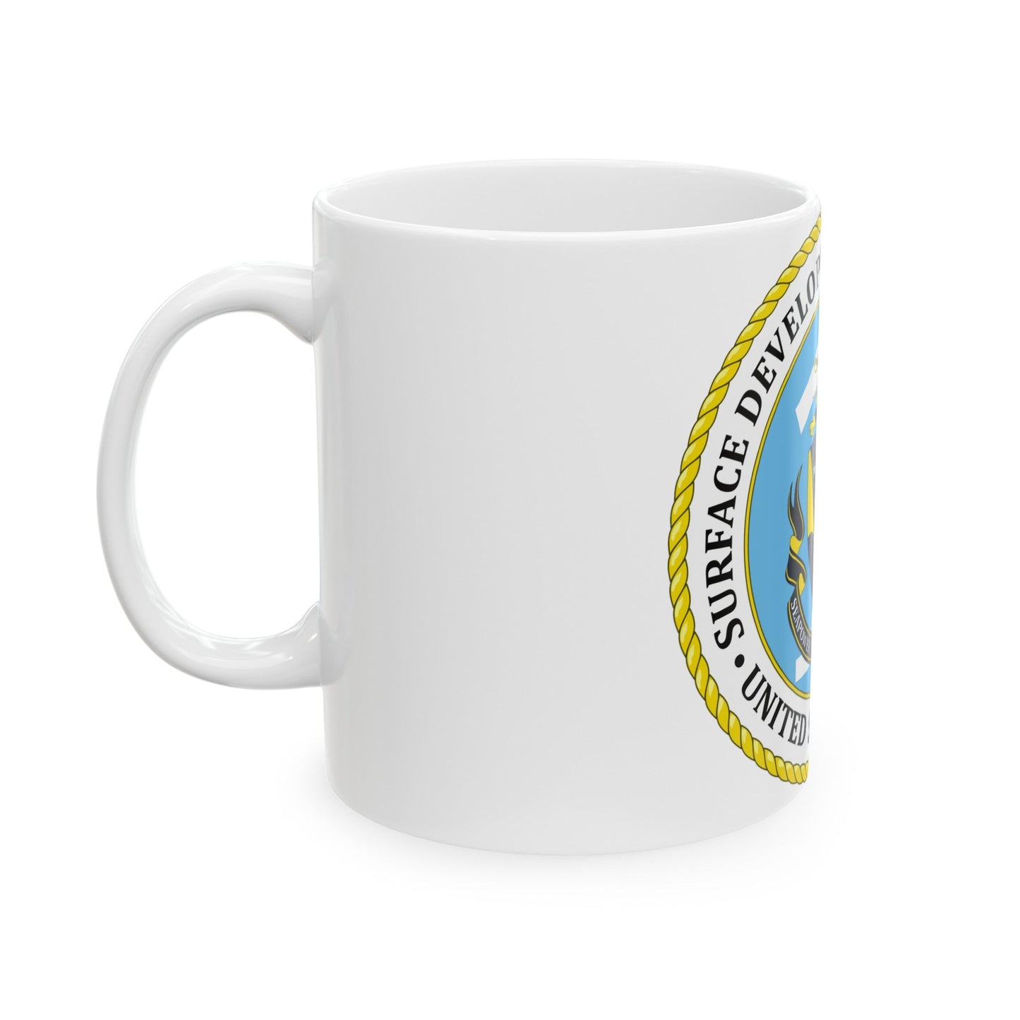 USN Surface Development Squadron One (U.S. Navy) White Coffee Mug-The Sticker Space