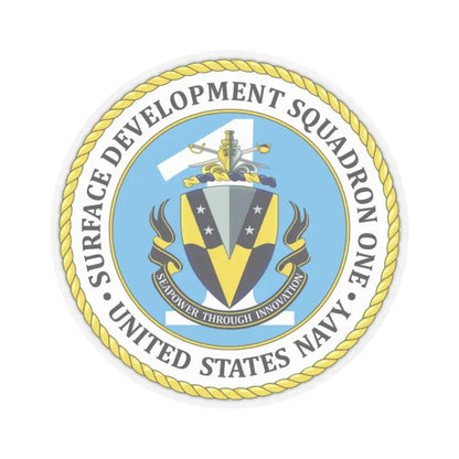 USN Surface Development Squadron One (U.S. Navy) STICKER Vinyl Kiss-Cut Decal 2 Inch Transparent - The Sticker Space
