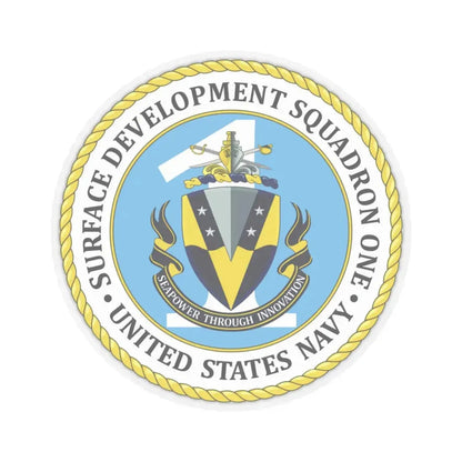 USN Surface Development Squadron One (U.S. Navy) STICKER Vinyl Kiss-Cut Decal 3 Inch Transparent - The Sticker Space