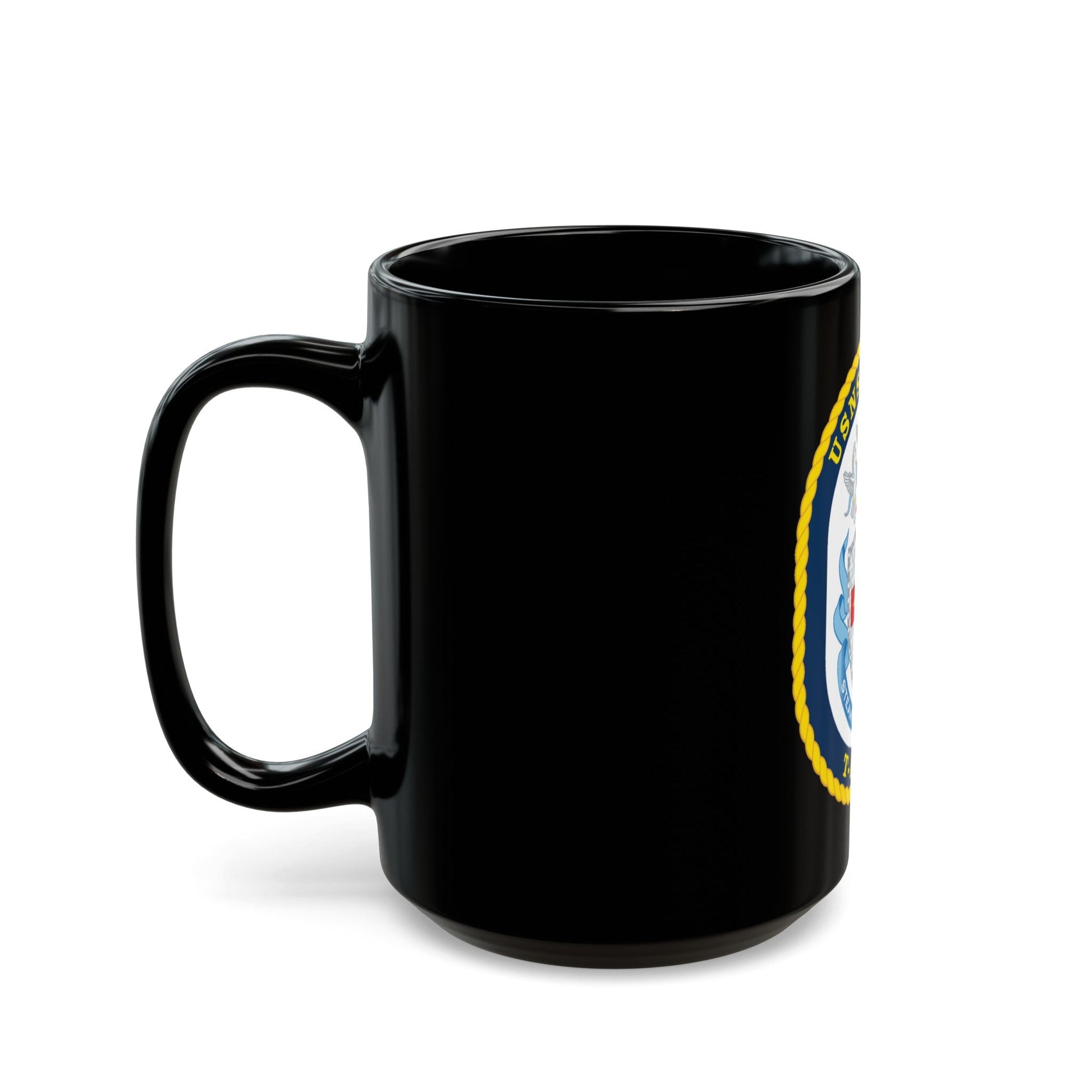 USNS Mercy T AH 19 (U.S. Navy) Black Coffee Mug-The Sticker Space