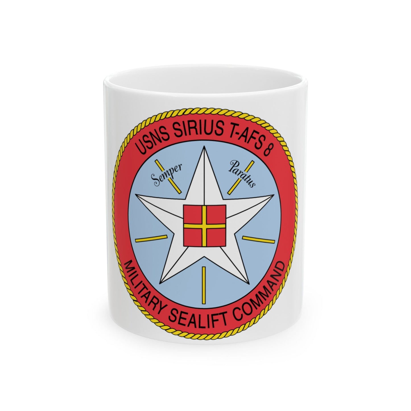 USNS Sirius T Afs 8 Military Sealift Command (U.S. Navy) White Coffee Mug-11oz-The Sticker Space