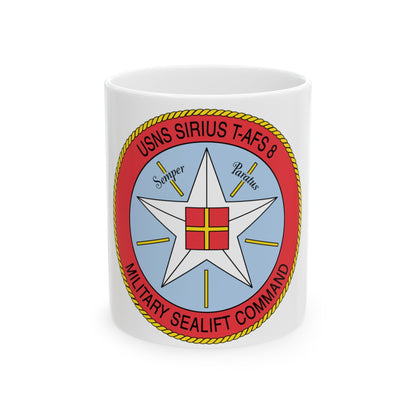 USNS Sirius T Afs 8 Military Sealift Command (U.S. Navy) White Coffee Mug-11oz-The Sticker Space