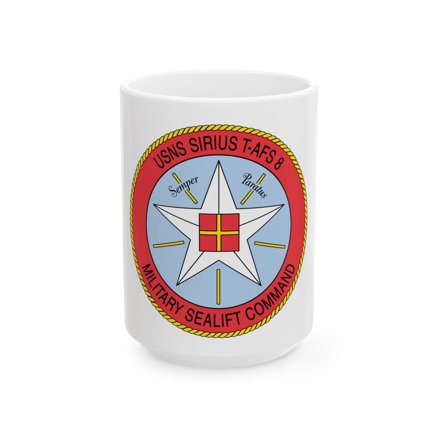 USNS Sirius T Afs 8 Military Sealift Command (U.S. Navy) White Coffee Mug-15oz-The Sticker Space