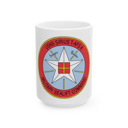 USNS Sirius T Afs 8 Military Sealift Command (U.S. Navy) White Coffee Mug-15oz-The Sticker Space