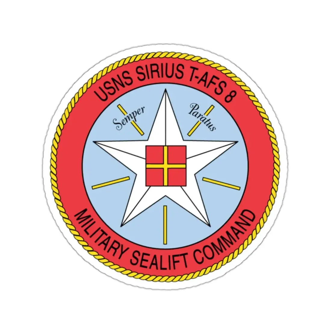 USNS Sirius T Afs 8 Military Sealift Command (U.S. Navy) STICKER Vinyl Kiss-Cut Decal 2 Inch White - The Sticker Space