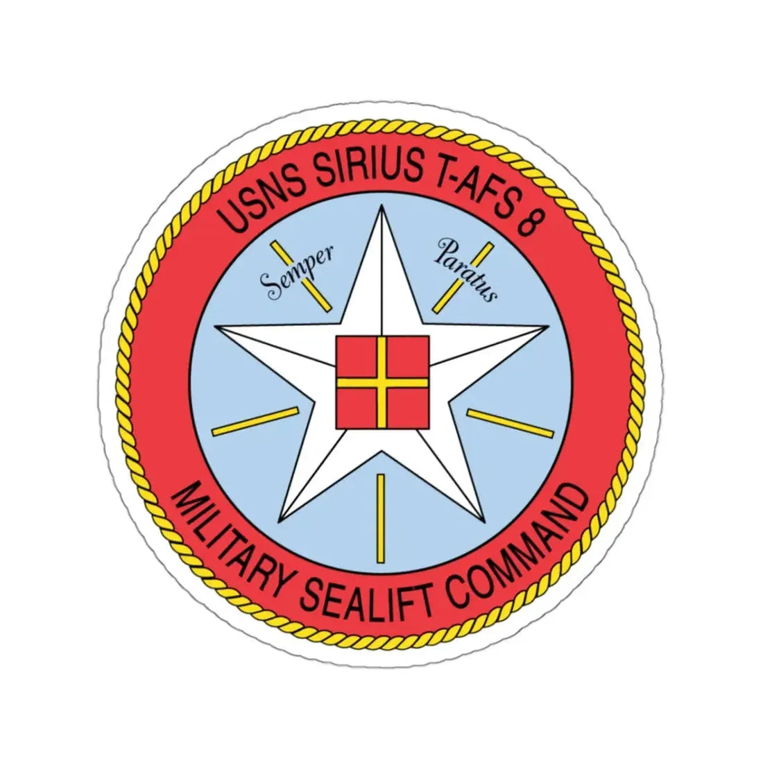 USNS Sirius T Afs 8 Military Sealift Command (U.S. Navy) STICKER Vinyl Kiss-Cut Decal 3 Inch White - The Sticker Space