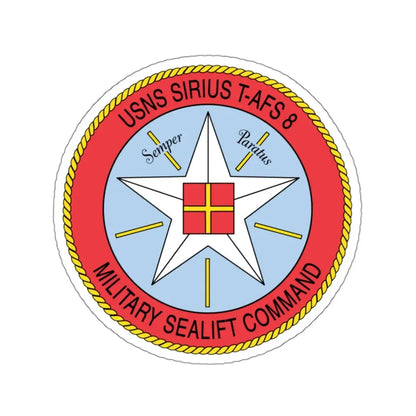 USNS Sirius T Afs 8 Military Sealift Command (U.S. Navy) STICKER Vinyl Kiss-Cut Decal 3 Inch White - The Sticker Space