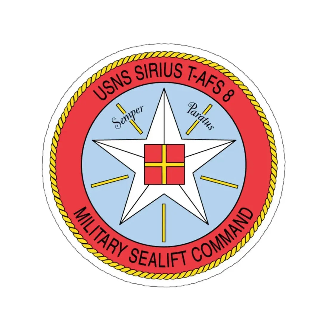 USNS Sirius T Afs 8 Military Sealift Command (U.S. Navy) STICKER Vinyl Kiss-Cut Decal 6 Inch White - The Sticker Space