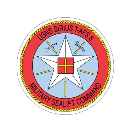 USNS Sirius T Afs 8 Military Sealift Command (U.S. Navy) STICKER Vinyl Kiss-Cut Decal 6 Inch White - The Sticker Space