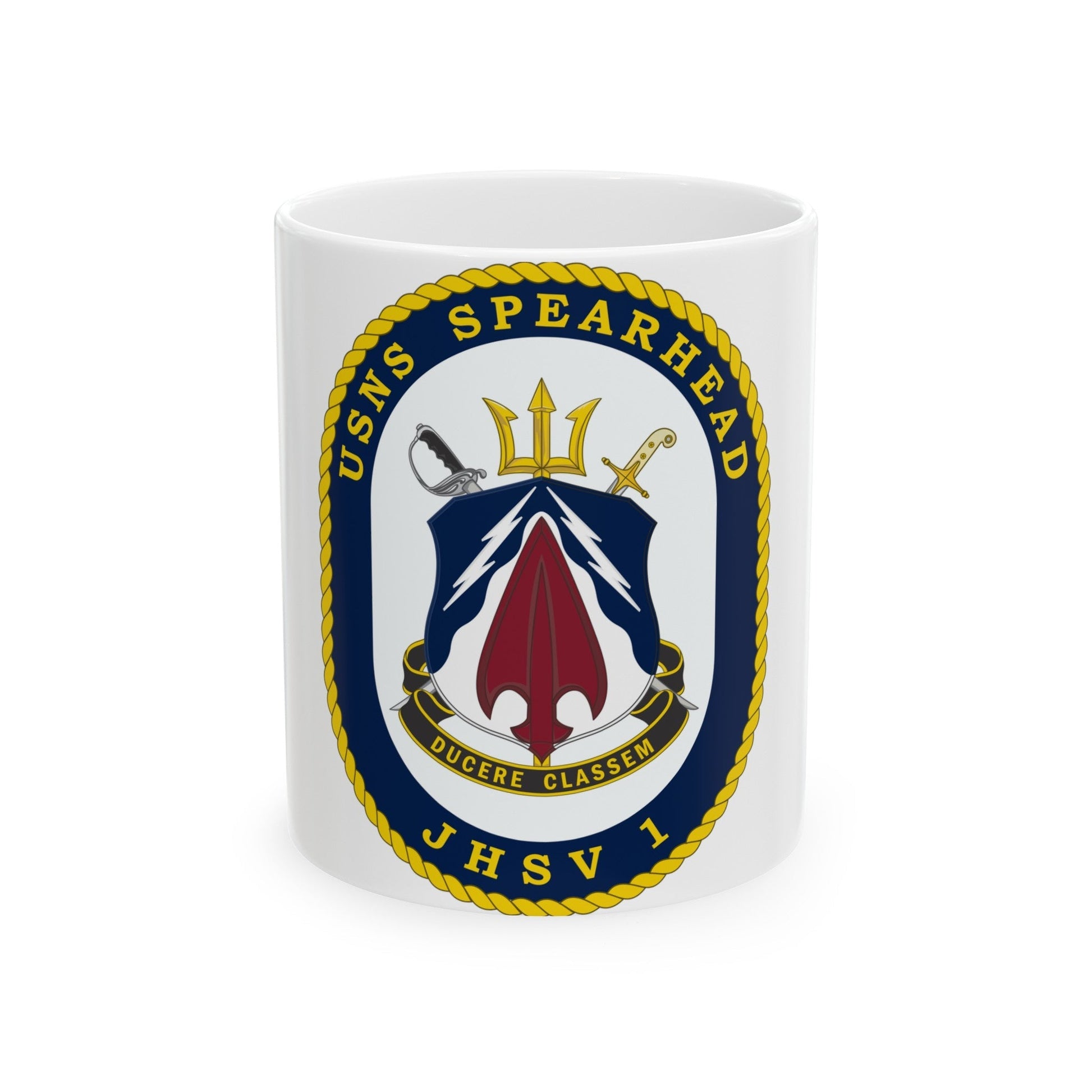 USNS Spearhead JHSV 1 (U.S. Navy) White Coffee Mug-11oz-The Sticker Space