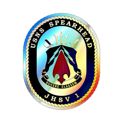 USNS Spearhead JHSV 1 (U.S. Navy) Holographic STICKER Die-Cut Vinyl Decal 6 Inch Holographic - The Sticker Space
