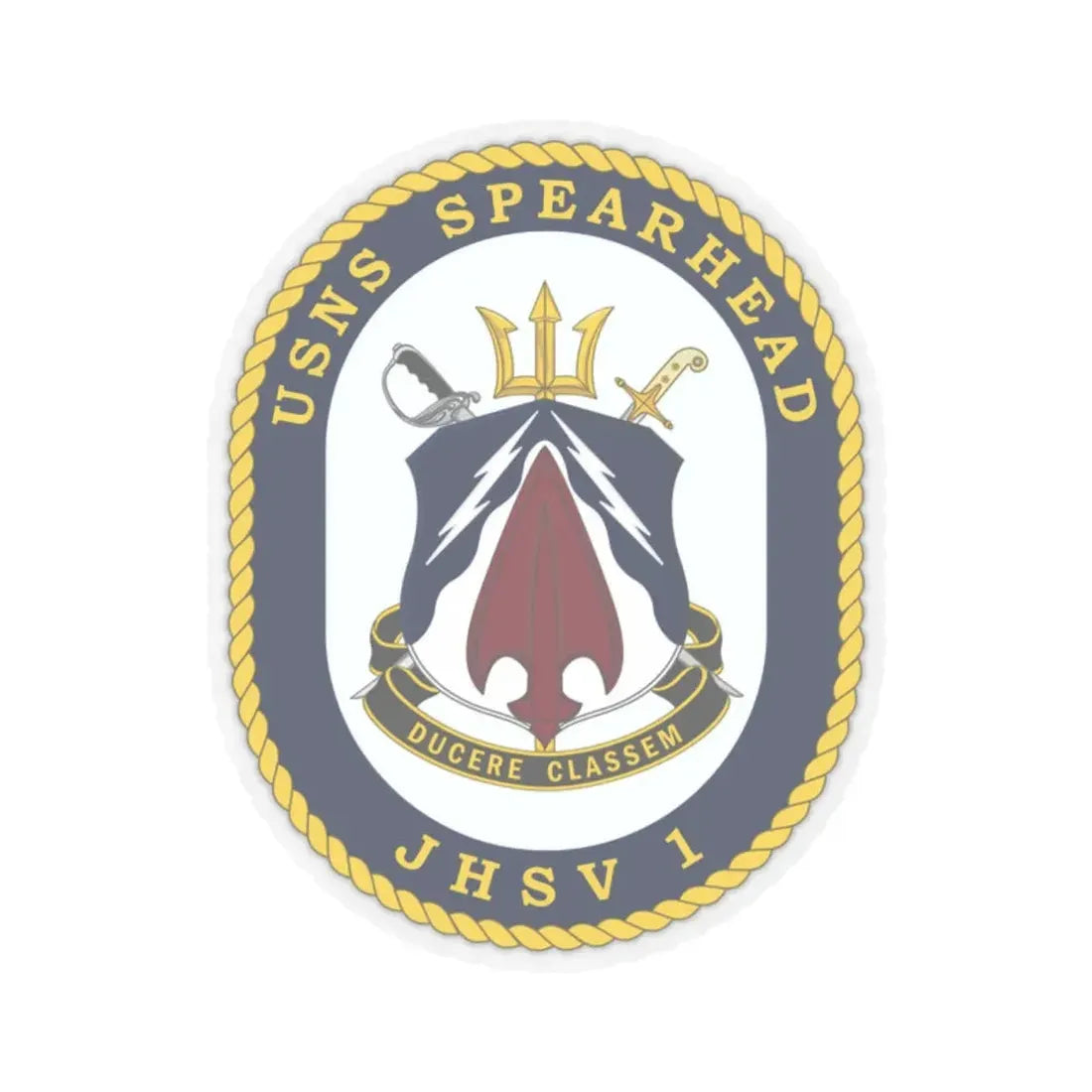 USNS Spearhead JHSV 1 (U.S. Navy) STICKER Vinyl Kiss-Cut Decal 2 Inch Transparent - The Sticker Space