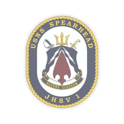 USNS Spearhead JHSV 1 (U.S. Navy) STICKER Vinyl Kiss-Cut Decal 2 Inch Transparent - The Sticker Space