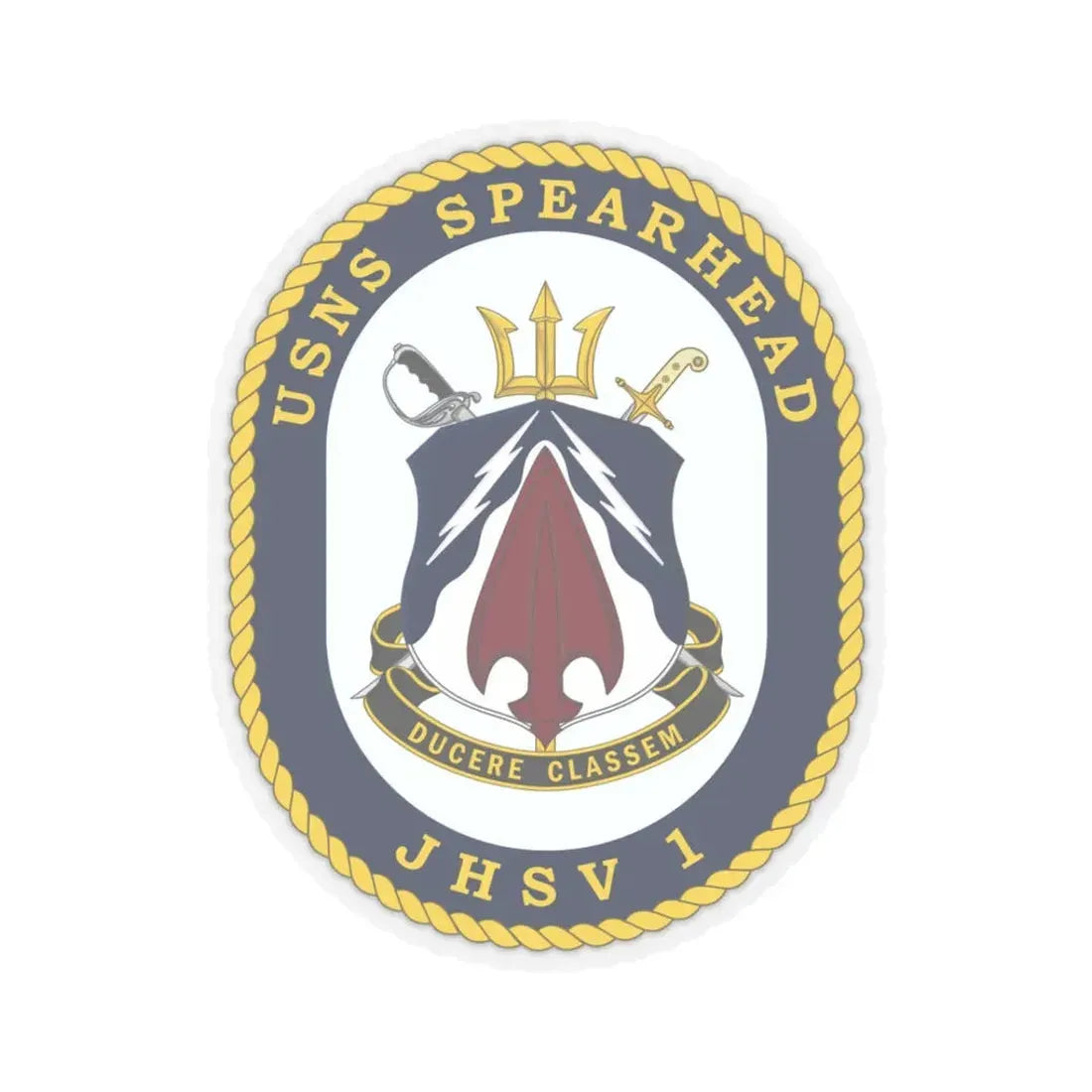 USNS Spearhead JHSV 1 (U.S. Navy) STICKER Vinyl Kiss-Cut Decal 3 Inch Transparent - The Sticker Space