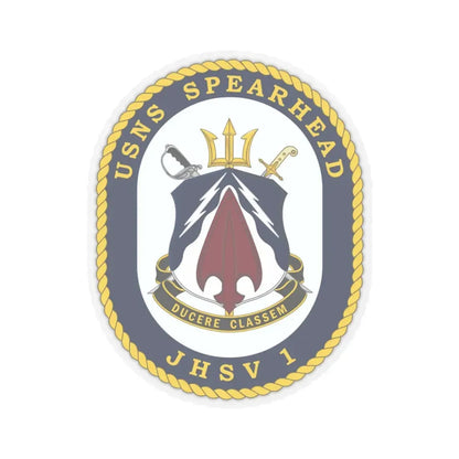 USNS Spearhead JHSV 1 (U.S. Navy) STICKER Vinyl Kiss-Cut Decal 3 Inch Transparent - The Sticker Space