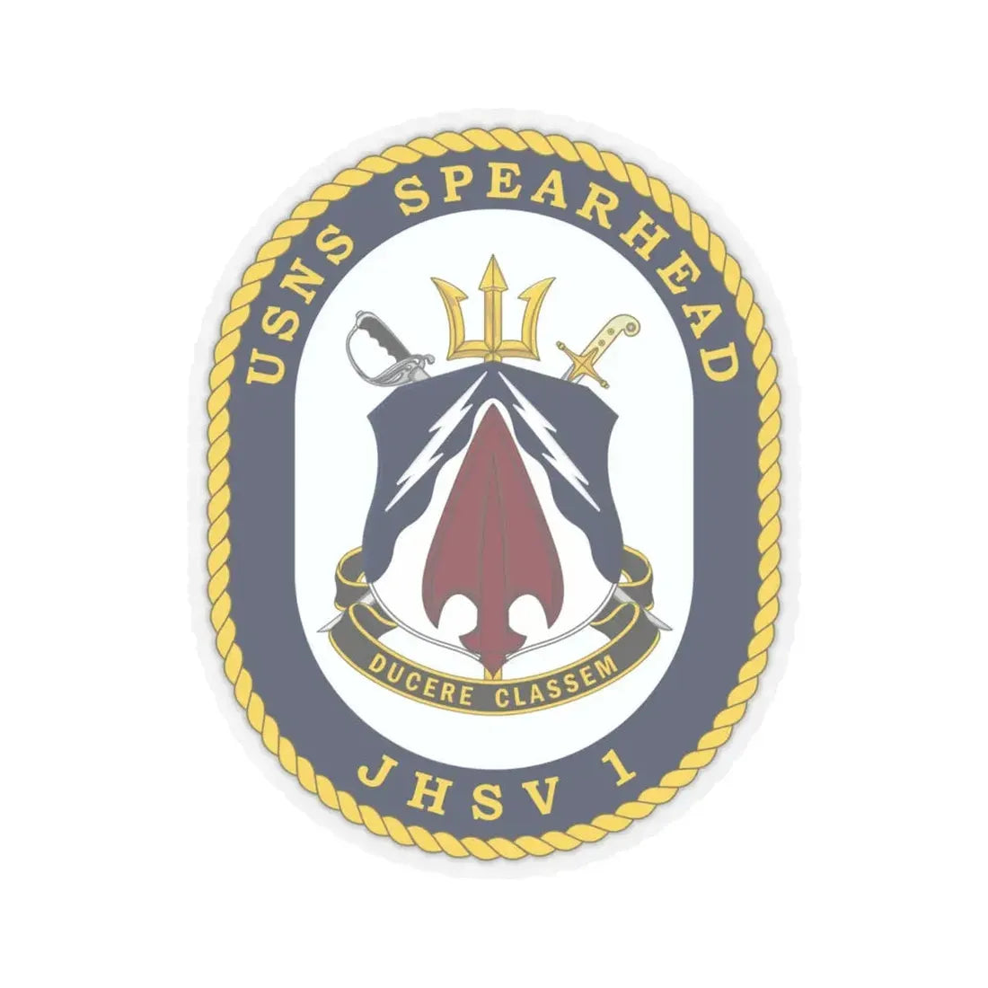 USNS Spearhead JHSV 1 (U.S. Navy) STICKER Vinyl Kiss-Cut Decal 4 Inch Transparent - The Sticker Space