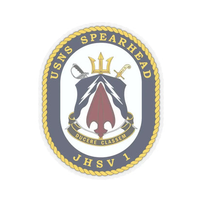 USNS Spearhead JHSV 1 (U.S. Navy) STICKER Vinyl Kiss-Cut Decal 4 Inch Transparent - The Sticker Space