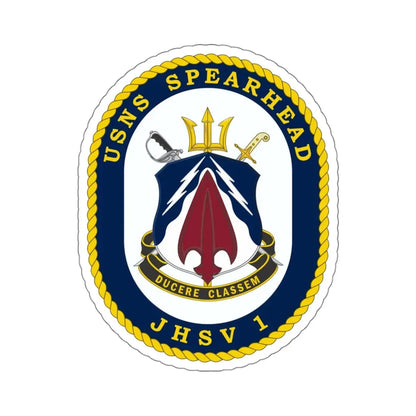 USNS Spearhead JHSV 1 (U.S. Navy) STICKER Vinyl Kiss-Cut Decal 4 Inch White - The Sticker Space