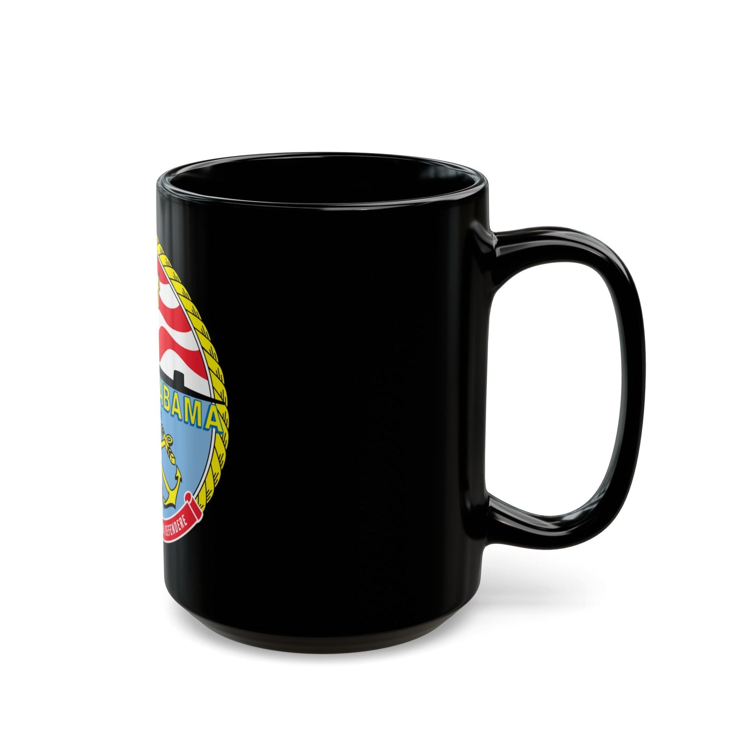 USS Alabama (U.S. Navy) Black Coffee Mug-The Sticker Space
