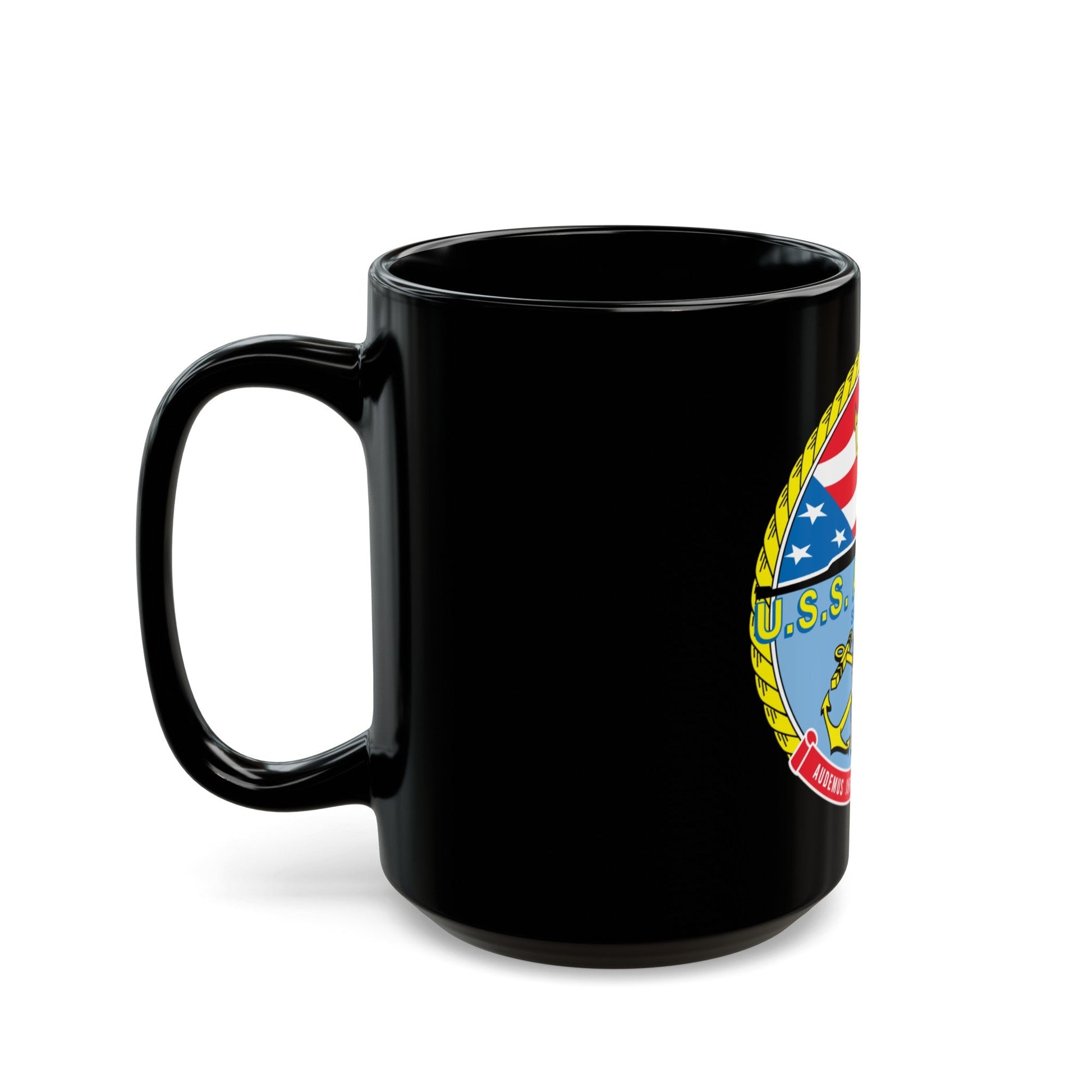 USS Alabama (U.S. Navy) Black Coffee Mug-The Sticker Space