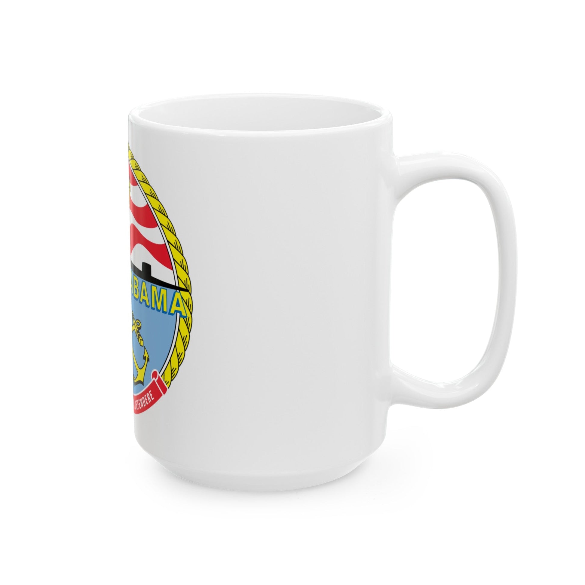 USS Alabama (U.S. Navy) White Coffee Mug-The Sticker Space