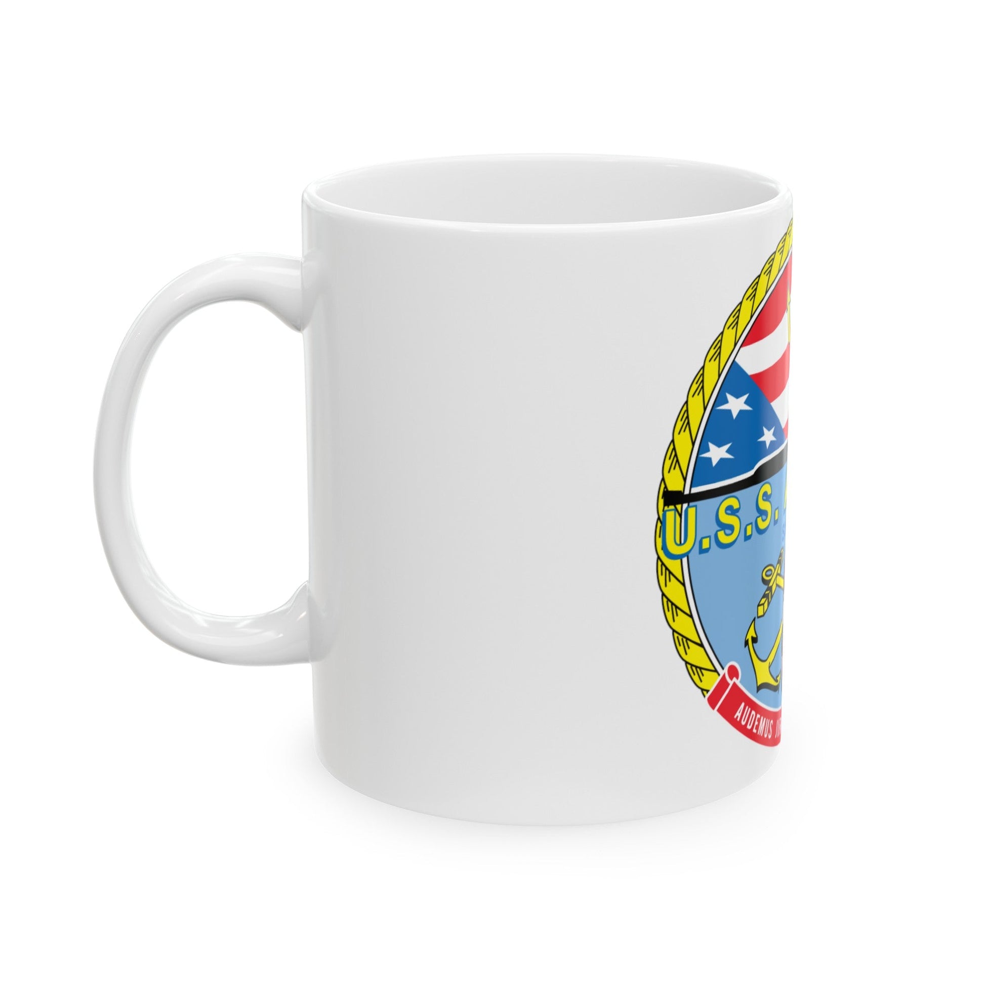 USS Alabama (U.S. Navy) White Coffee Mug-The Sticker Space