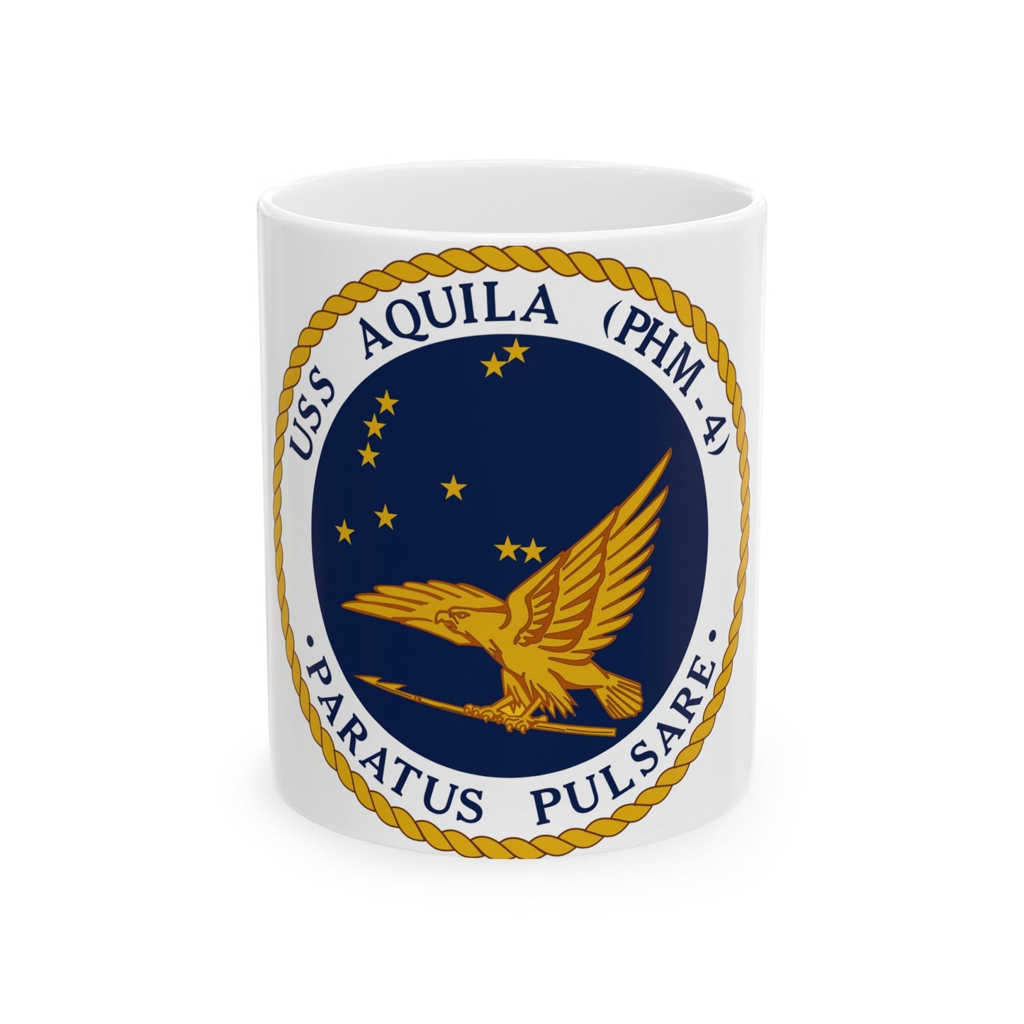 USS Aquila PHM 4 (U.S. Navy) White Coffee Mug-11oz-The Sticker Space