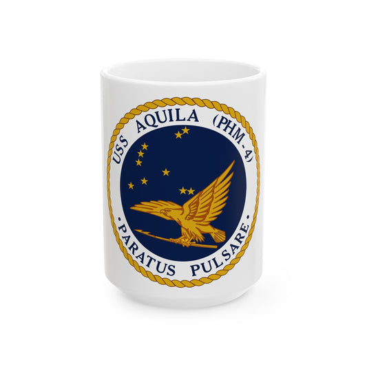 USS Aquila PHM 4 (U.S. Navy) White Coffee Mug-15oz-The Sticker Space