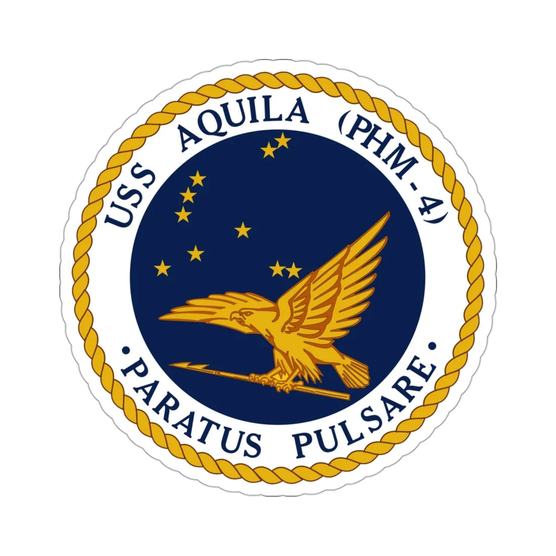 USS Aquila PHM 4 (U.S. Navy) STICKER Vinyl Die-Cut Decal 3 Inch - The Sticker Space