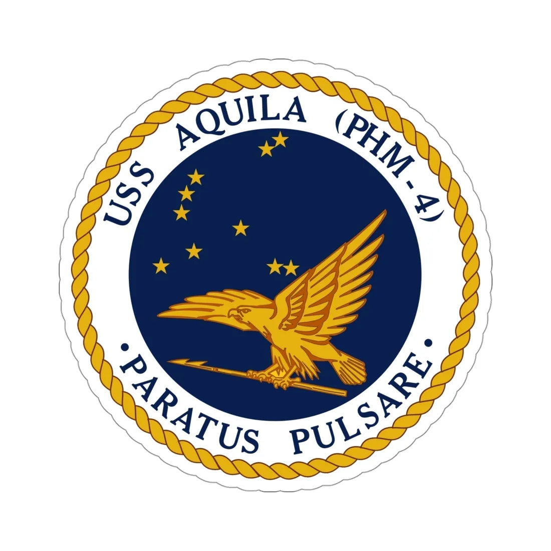 USS Aquila PHM 4 (U.S. Navy) STICKER Vinyl Die-Cut Decal 4 Inch - The Sticker Space