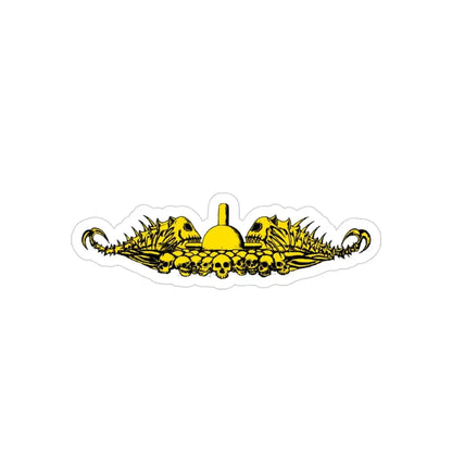 USS Ashville Bonefish (U.S. Navy) REVERSE PRINT Transparent Die-Cut STICKER 3 Inch Die-Cut Transparent - The Sticker Space