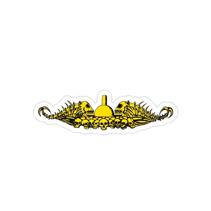 USS Ashville Bonefish (U.S. Navy) REVERSE PRINT Transparent Die-Cut STICKER 4 Inch Die-Cut Transparent - The Sticker Space