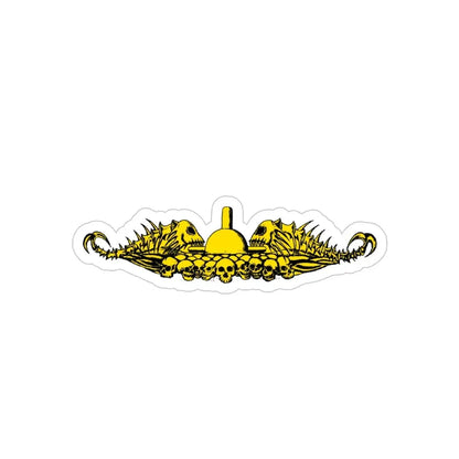 USS Ashville Bonefish (U.S. Navy) REVERSE PRINT Transparent Die-Cut STICKER 5 Inch Die-Cut Transparent - The Sticker Space