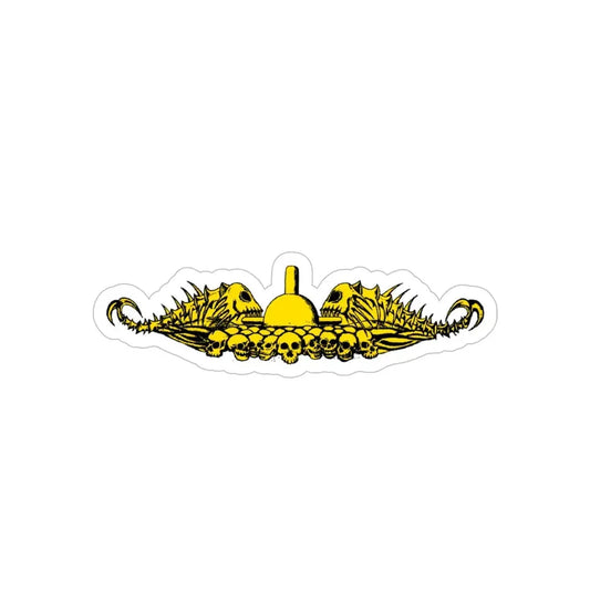 USS Ashville Bonefish (U.S. Navy) REVERSE PRINT Transparent Die-Cut STICKER 6 Inch Die-Cut Transparent - The Sticker Space