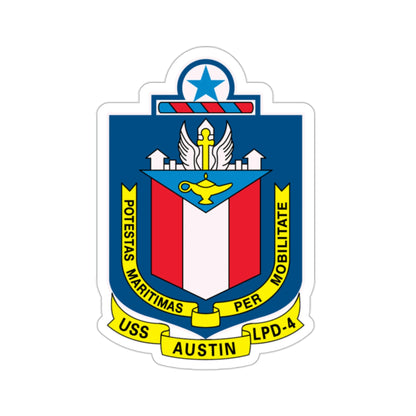 USS Austin LPD 4 Potestas Maritimas Per Mobilitate (U.S. Navy) STICKER Vinyl Die-Cut Decal-2 Inch-The Sticker Space